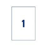 Étiquettes pour lot adaptées aux imprimantes laser 210 x 297 mm 25 feuilles 1 étiquette par feuille auto-adhésives transparentes (paquet 25 unités)