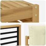 vidaXL Ensemble de canapés d'extérieur 6 pc Blanc et crème