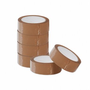 Pack and Move - Lot 6 rouleaux ruban adhésif marron pour emballage et déménagement - 66 m - Qualité Premium
