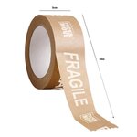 Pack and Move - Lot 12 rouleaux ruban adhésif kraft "Fragile" pour emballage et déménagement - 50 m - 1 dévidoir offert - Qualité Premium