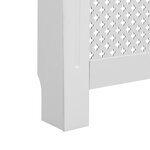 vidaXL Cache-radiateur Blanc 112x19x81 5 cm MDF