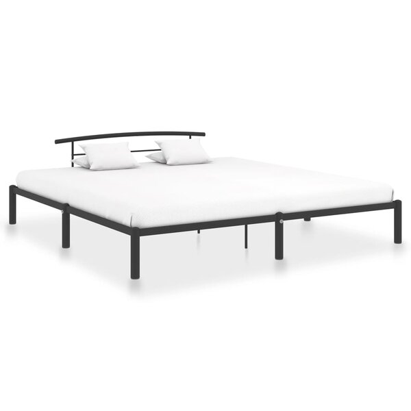 vidaXL Cadre de lit sans matelas noir métal 200x200 cm