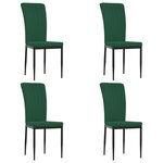 vidaXL Chaises à manger lot de 4 Vert foncé Velours