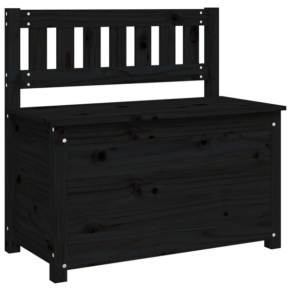 Banc banquette 80 x 41 x 77 cm bois de pin massif noir 02_0010584