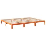 VidaXL Cadre de lit familial sans matelas marron ciré 240x200 cm