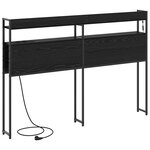 vidaXL Tête de lit avec étagère Chêne noir 120 cm Bois d'ingénierie