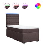 vidaXL Sommier à lattes de lit avec matelas Marron foncé 90x200 cm
