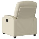 vidaXL Fauteuil inclinable Crème Similicuir