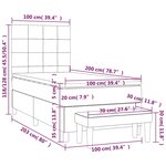 vidaXL Sommier à lattes de lit avec matelas Vert foncé 100x200 cm