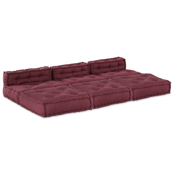 vidaXL Unité de canapé modulaire 4 Pièces Marron Tissu