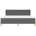 vidaXL Cadre de lit avec matelas Gris foncé 180 x 200 cm tissu