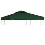 vidaXL Recouvrement de remplacement d'auvent 310 g/m² 3 x 3 m Vert