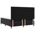 vidaXL Lit à ressorts avec matelas Noir 180 x 200 cm Velours