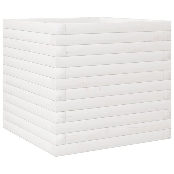vidaXL Jardinière blanc 50x50x45 5 cm bois de pin massif