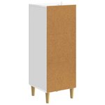 vidaXL Buffet Blanc brillant 33 x 34 5 x 90 cm Bois d'ingénierie