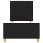 Lit vidaXL noir 100x200 cm en tissu