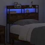 vidaXL Tête de lit de rangement Chêne fumé 90 cm Bois d'ingénierie