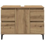 vidaXL Armoire d'évier chêne artisanal 80x33x60 cm bois d'ingénierie