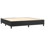 vidaXL Sommier à lattes de lit matelas LED Noir 200x200cm Similicuir