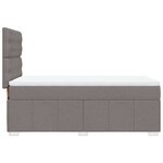 vidaXL Sommier à lattes de lit avec matelas Taupe 90x200 cm Tissu
