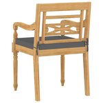 vidaXL Chaises Batavia 8 Pièces avec coussins Bois de teck solide