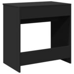 vidaXL Coiffeuse avec miroir noir 73x46 5x120 cm