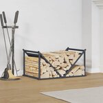 vidaXL Portant de bois chauffage anthracite 70x43x34 5 cm
