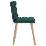 vidaXL Chaises à manger lot de 6 vert foncé tissu
