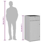 vidaXL Armoire de rangement de jardin beige 55x55x111cm résine tressée