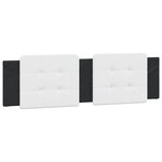 vidaXL Coussin de tête de lit Zadar blanc et noir 183 cm similicuir