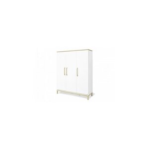 Armoire Light grande 6 étagères 3 portes Blanc