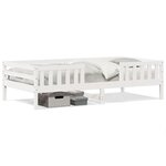 vidaXL Cadre de lit sans matelas blanc 100x200 cm bois de pin massif