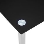 vidaXL Table à manger Noir 120x60x75 cm Verre trempé