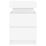 vidaXL Table de chevet avec lumières LED blanc 35x39x55 cm