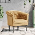 vidaXL Fauteuil doré similicuir
