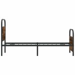 vidaXL Cadre de lit sans matelas chêne fumé 75x190cm bois d'ingénierie