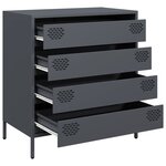 vidaXL Buffet anthracite 68x39x73 5 cm acier laminé à froid
