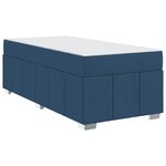 vidaXL Cadre de lit avec matelas Bleu 100 x 200 cm tissu