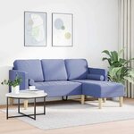 vidaXL Ensemble de Canapés Bleu jean 173 x 131 x 67 cm tissu