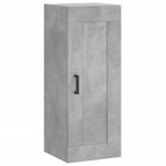 vidaXL Buffet haut Gris béton 34 5x34x180 cm Bois d'ingénierie