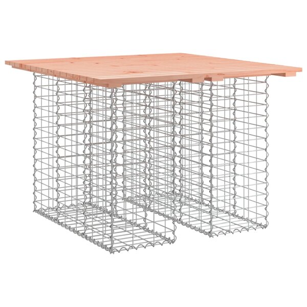 vidaXL Table de jardin Gabion Design 100x102x72 cm Bois massif Douglas