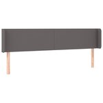 vidaXL Tête de lit avec oreilles Gris 203x16x78/88 cm Similicuir