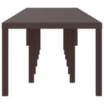 vidaXL Table de Jardin Marron 400 x 100 x 73 cm polyrotin