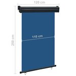 vidaXL Auvent latéral de balcon 120x250 cm Bleu