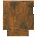 vidaXL Meuble TV avec lumières LED chêne fumé 80x35x40 cm