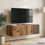 vidaXL Meuble TV mural Bois ancien 98 x 41 x 30 cm Bois d'ingénierie