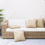 vidaXL Coussins décoratifs lot de 4 beige 40x40 cm tissu