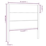 vidaXL Tête de lit Marron miel 81x4x100 cm Bois massif de pin