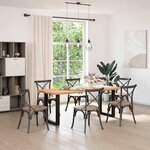 vidaXL Dessus de table marron clair bois chêne massif rectangulaire
