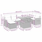 vidaXL Salon de jardin avec coussins 5 Pièces beige résine tressée